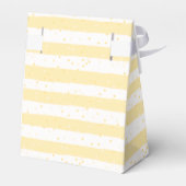 Suuny Yellow and White Monogrammed Name Stripes Bedankdoosjes (Achterkant)