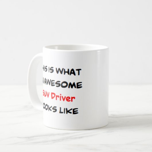 suv-driver, geweldige koffiemok (Voorkant links)