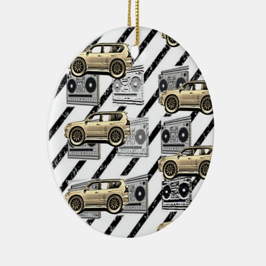 SUV HOLIDAY KERAMISCH ORNAMENT (Rechts)