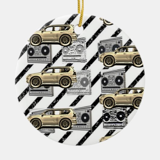 SUV HOLIDAY KERAMISCH ORNAMENT (Voorkant)