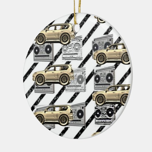 SUV HOLIDAY KERAMISCH ORNAMENT (Links)