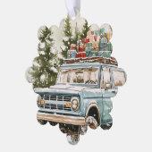 SUV met geschenken op Top Ornament Kaart (Links)