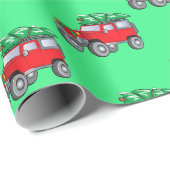 SUV met kerstboom voor terreingebruik Cadeaupapier (Rol Hoek)