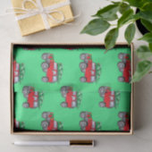 SUV met kerstboom voor terreingebruik Tissuepapier (Geschenk)