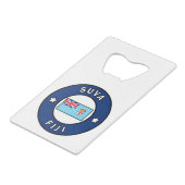 Suva Fiji Creditkaart Flessenopener (Voorkant Gekanteld)