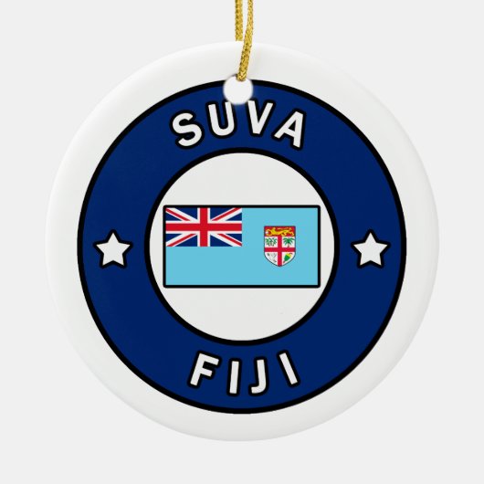 Suva Fiji Keramisch Ornament (Voorkant)