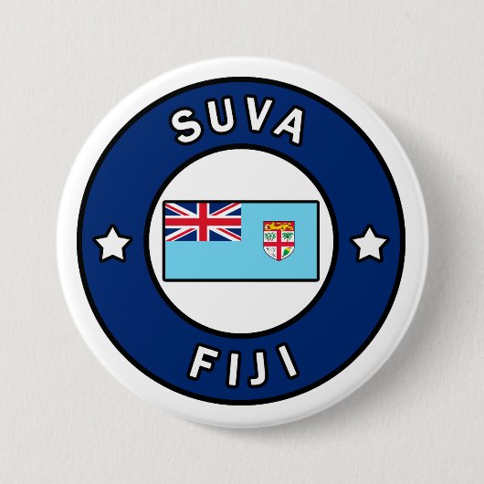 Suva Fiji Ronde Button 7,6 Cm (Voorkant)