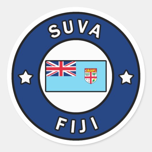 Suva Fiji Ronde Sticker (Voorkant)