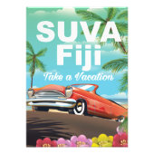 Suva, poster van de vakantie in Fiji (Voorkant)