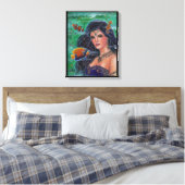 Suvarna mermaid art van Renee L. Lavoie Canvas Afdruk (Insitu (Slaapkamer))