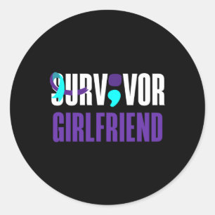 Suvivor Vriendin Support Suicide Prevention Award Ronde Sticker