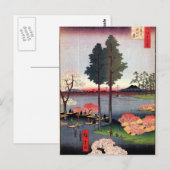 Suwa Bluff in Nippori (日 暮 諏 の 台 里 訪) Briefkaart (Voorkant / Achterkant)