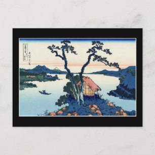 Suwa-meer in de provincie Shinano (door Hokusai) Briefkaart