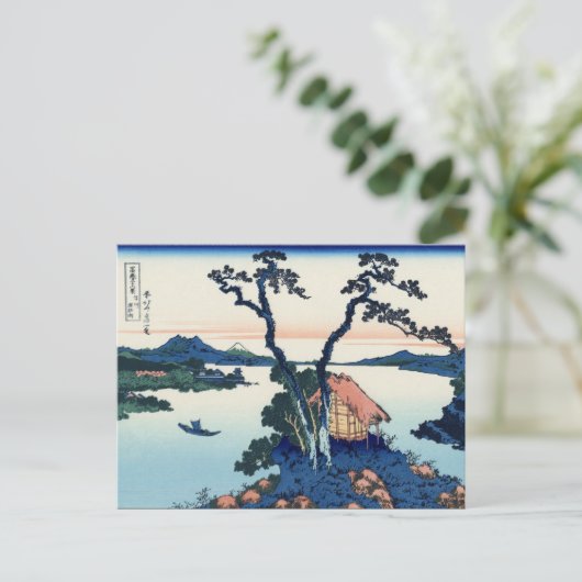 Suwa-meer in de provincie Shinano (door Hokusai) Briefkaart (Staand voorkant)