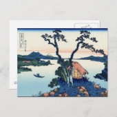Suwa-meer in de provincie Shinano (door Hokusai) Briefkaart (Voorkant / Achterkant)