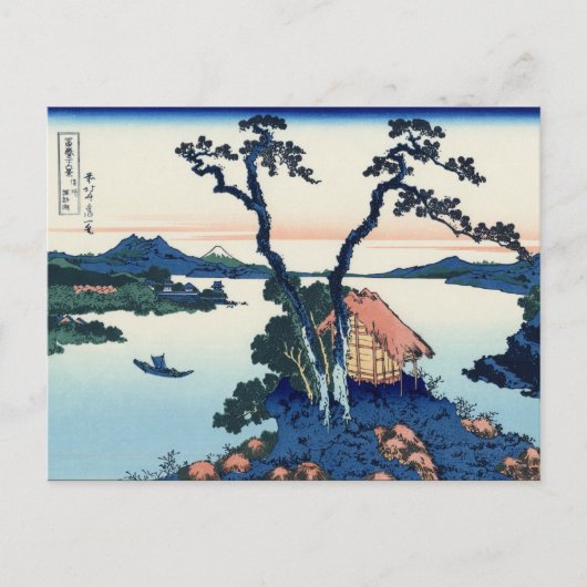 Suwa-meer in de provincie Shinano (door Hokusai) Briefkaart (Voorkant)