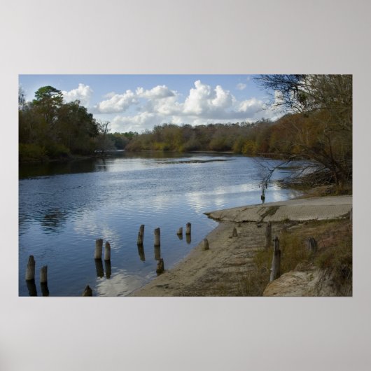 Suwannee River, oude Wannee Boat Ramp Print (Voorkant)
