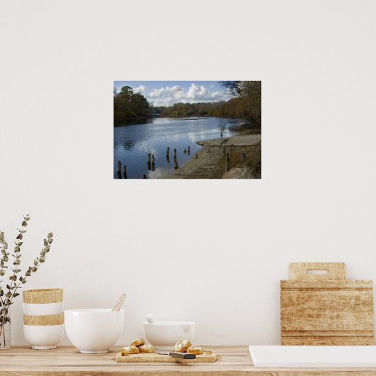 Suwannee River, oude Wannee Boat Ramp Print (Keuken)