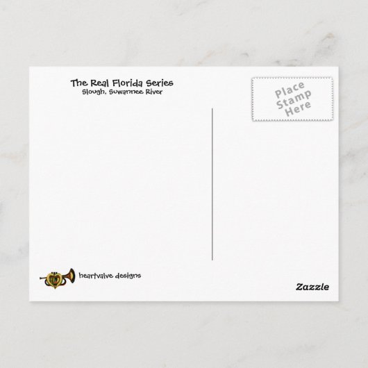 Suwannee River slough Briefkaart (Achterkant)