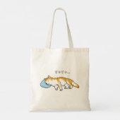 "Suyasuya" Sleeping Shiba Inu Dog Pixelart Tote Bag (Achterkant)