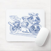 Suz GSXR750 2000-03 Muismat (Met muis)