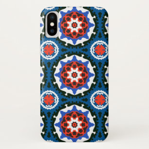Suzani patroon met blote versiering iPhone x hoesje