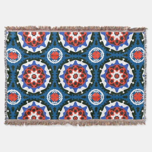 Suzani patroon met blote versiering deken (Voorkant)