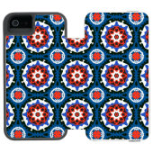 Suzani patroon met blote versiering incipio iPhone portemonnee hoesje (Agenda Open)