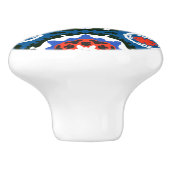 Suzani patroon met blote versiering keramische knop (Zijkant)