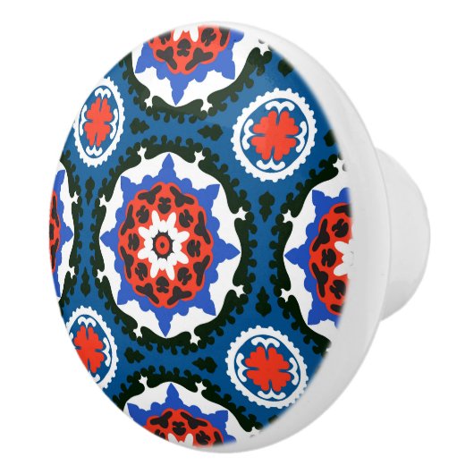 Suzani patroon met blote versiering keramische knop (Rechts)