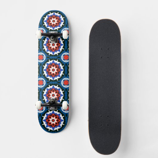 Suzani patroon met blote versiering skateboard (Voorkant)
