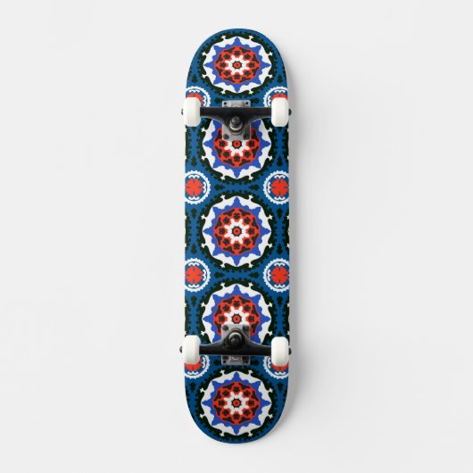 Suzani patroon met blote versiering skateboard (Voorkant)