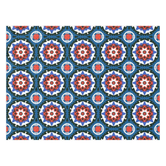 Suzani patroon met blote versiering tafelkleed (Voorkant (Horizontaal))