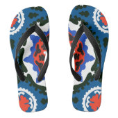 Suzani patroon met blote versiering teenslippers (Voetbed)