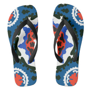 Suzani patroon met blote versiering teenslippers