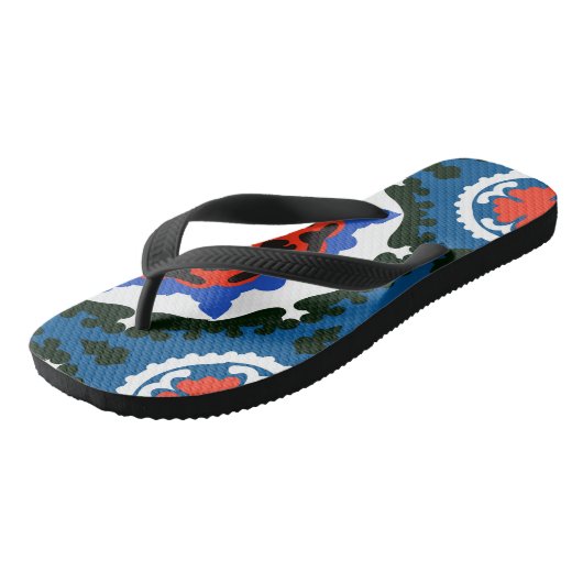 Suzani patroon met blote versiering teenslippers (Schuin)