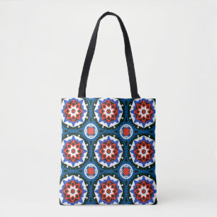 Suzani patroon met blote versiering tote bag