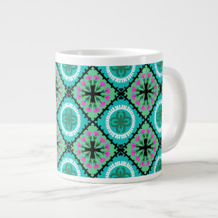 Suzani-patroon met Oezbeekse en Kazachse motieven Grote Koffiekop