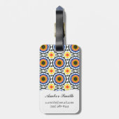 Suzani Pattern Bagagelabel (Achterkant verticaal)