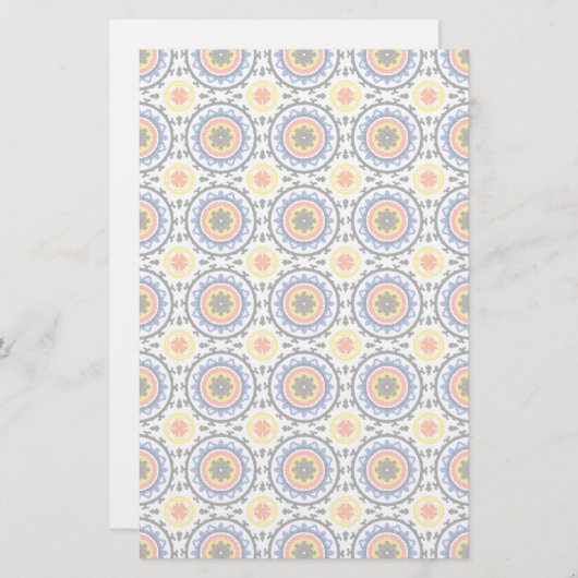 Suzani Pattern Briefpapier (Voorkant / Achterkant)