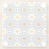 Suzani Pattern Glazen Onderzetter (Achterkant)