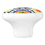 Suzani Pattern Keramische Knop (Zijkant)