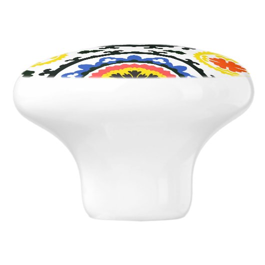Suzani Pattern Keramische Knop (Zijkant)