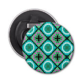 Suzani Pattern met Uzbek and Kazakse Motifs Button Flesopener (Voorkant)