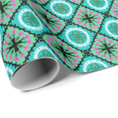 Suzani Pattern met Uzbek and Kazakse Motifs Cadeaupapier (Rol Hoek)