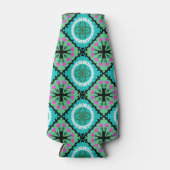 Suzani Pattern met Uzbek and Kazakse Motifs Flesjeskoeler (Voorkant)