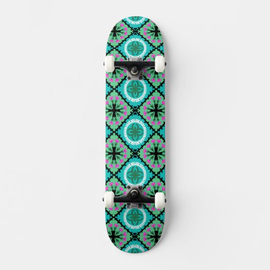 Suzani Pattern met Uzbek and Kazakse Motifs Persoonlijk Skateboard (Voorkant)