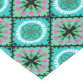 Suzani Pattern met Uzbek and Kazakse Motifs Tafelkleed (Gekanteld)