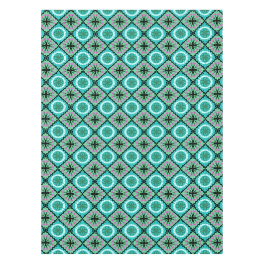 Suzani Pattern met Uzbek and Kazakse Motifs Tafelkleed (Voorkant)