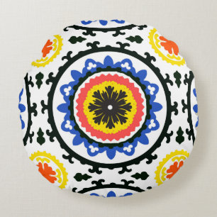 Suzani Pattern Rond Kussen